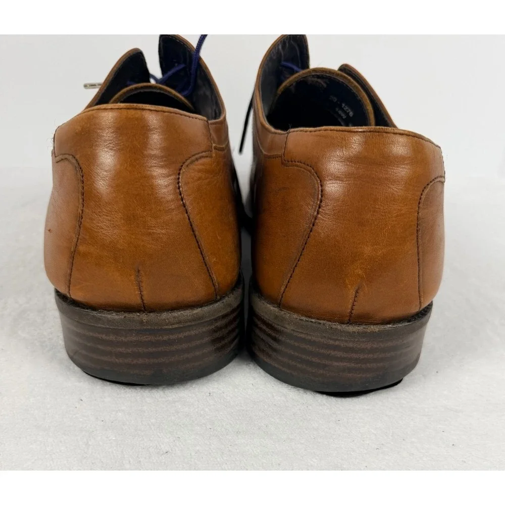 Johnston & Murphy Men's Cap Toe Oxford Dress Shoes Brown Leather Size 14W